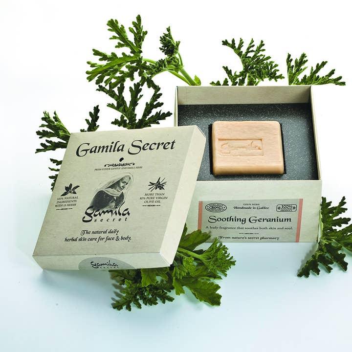 Barra limpiadora calmante de geranio para venta al por mayor de Gamila Secret