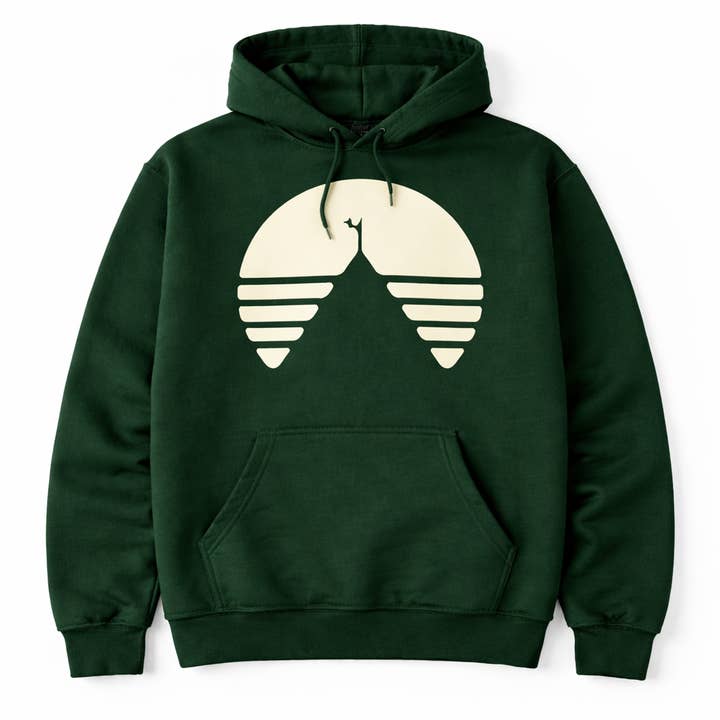 Trouver le sweat à capuche logo Home en vert forêt pour la vente par Indy Brand