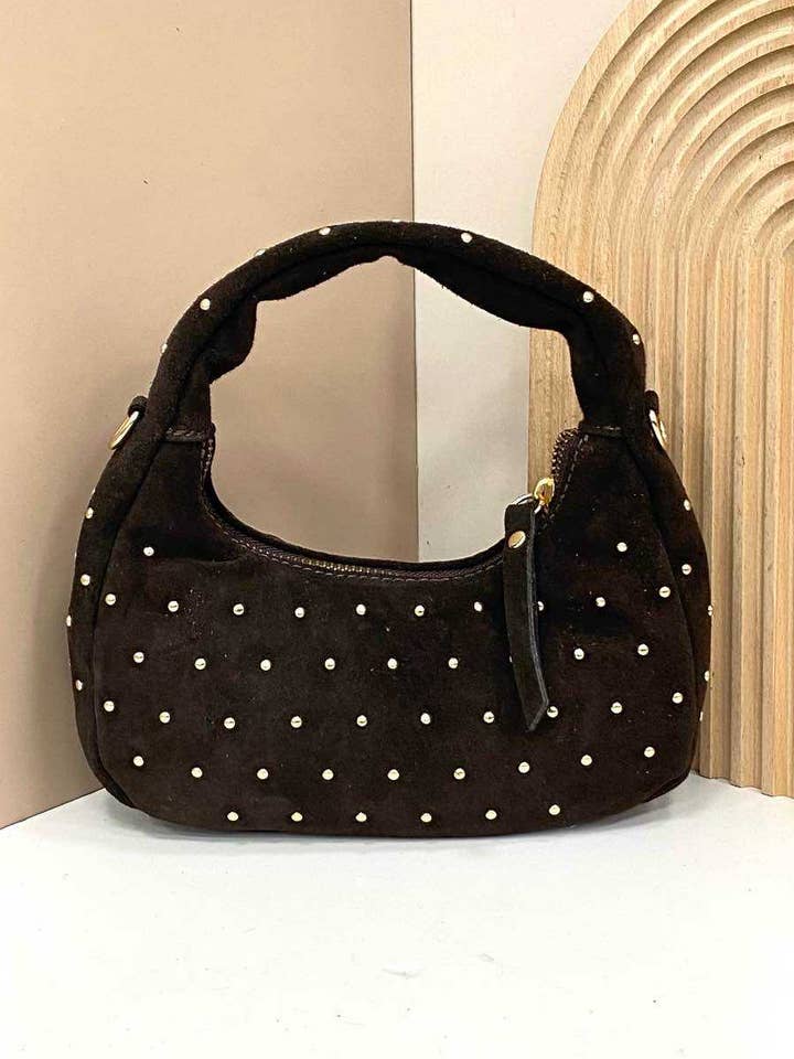 MIDI STUDDED CROSSBODY BAG for wholesale by SWEET MAGIC SHOES & BAGS