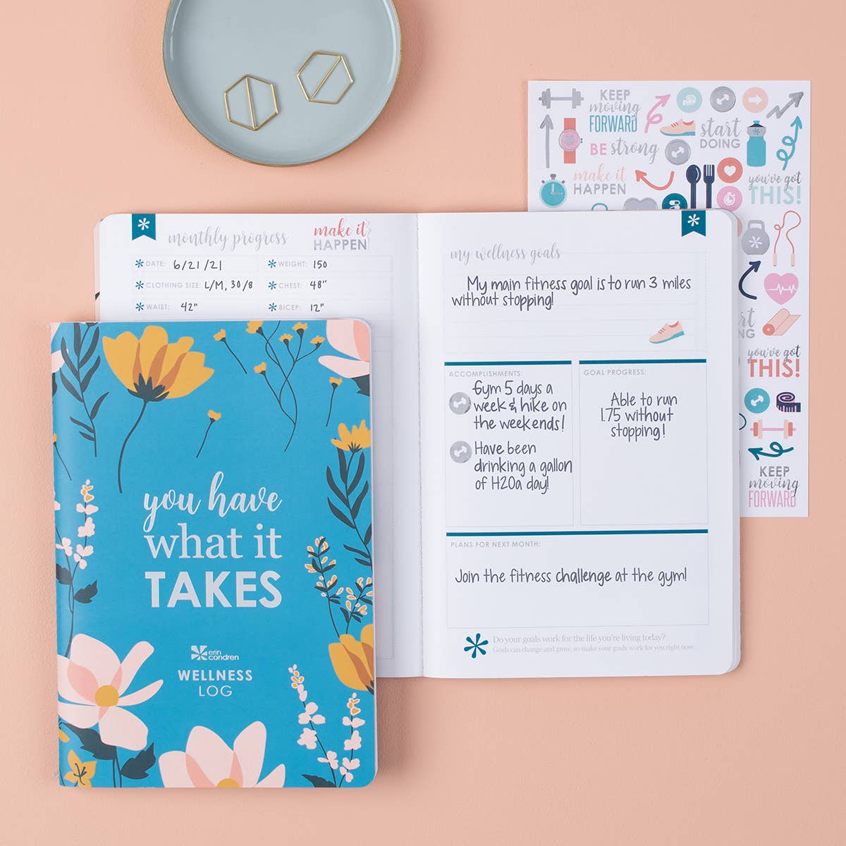Erin Condren Design - Vente Agendas - Journal de bien-être PetitePlanner - Wild Flower4