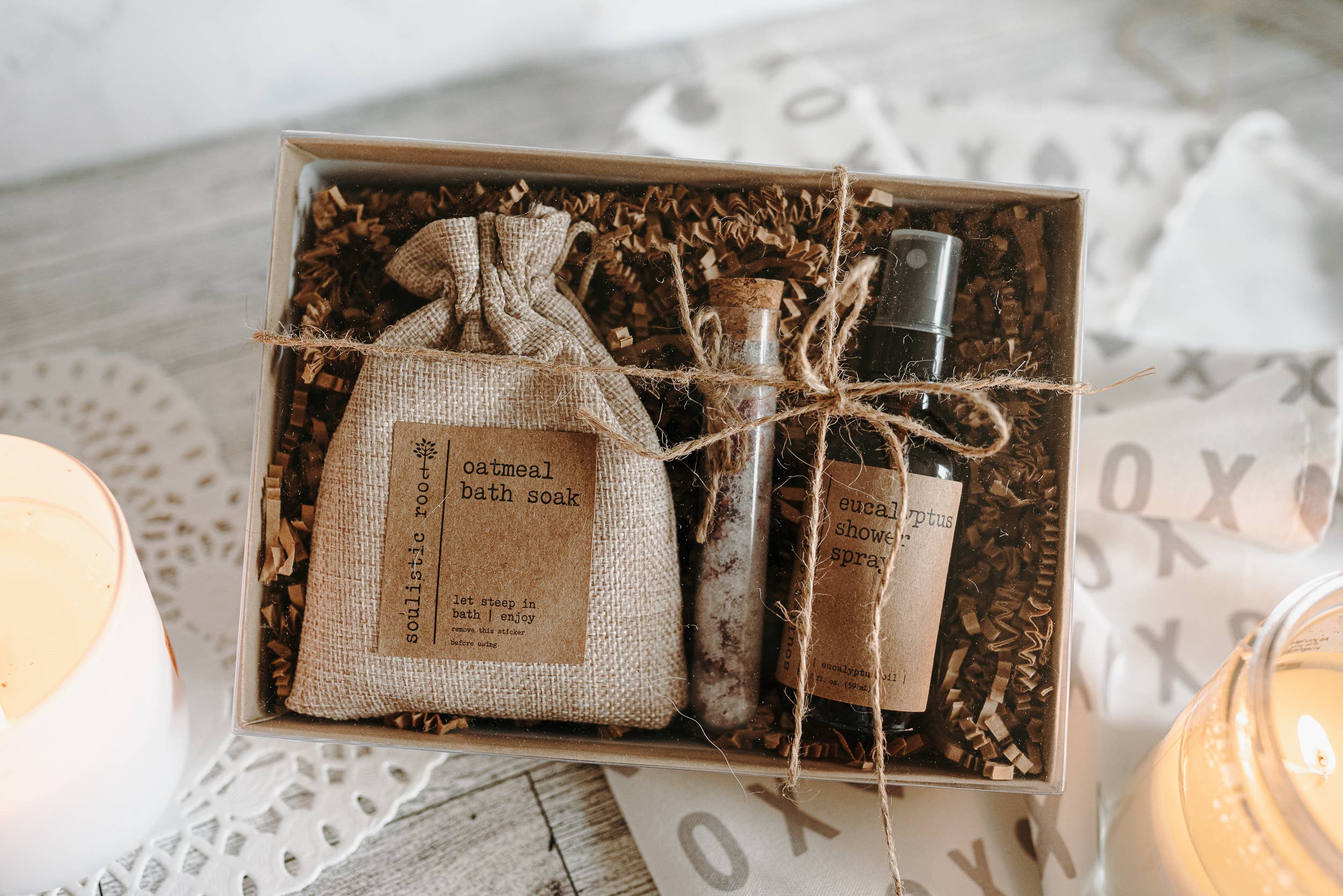 Soulistic Root - Essential Oils & Self Care Gifts - Wholesale Bath & Body Set - Christmas Spa Gift Set – Rose & Eucalyptus Self Care2