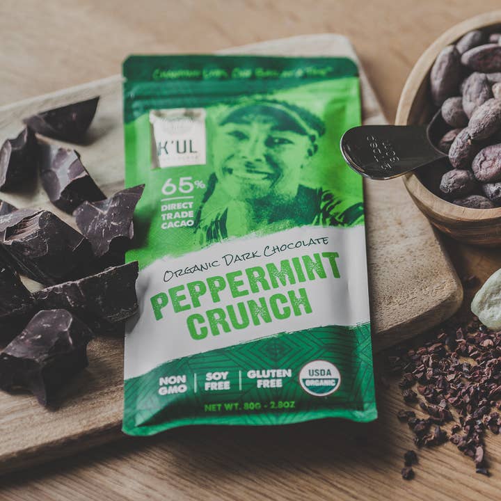 K’ul® Chocolate - Wholesale Chocolate Bar - K’UL® Peppermint Crunch