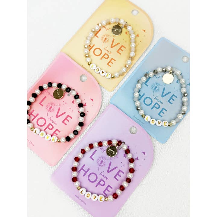 MIX COLOR LOVE Two Tone inspirational Bracelet for wholesale on Faire3