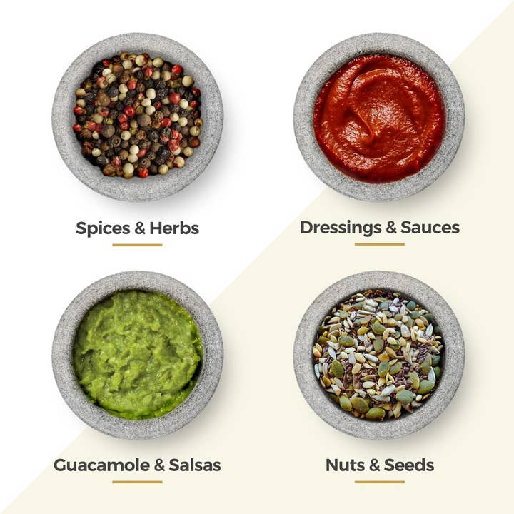 Silk Route Spice Company – Argamassa e pilão por atacado – Conjunto de Pilão e Argamassa de Granito Grande com Pés2