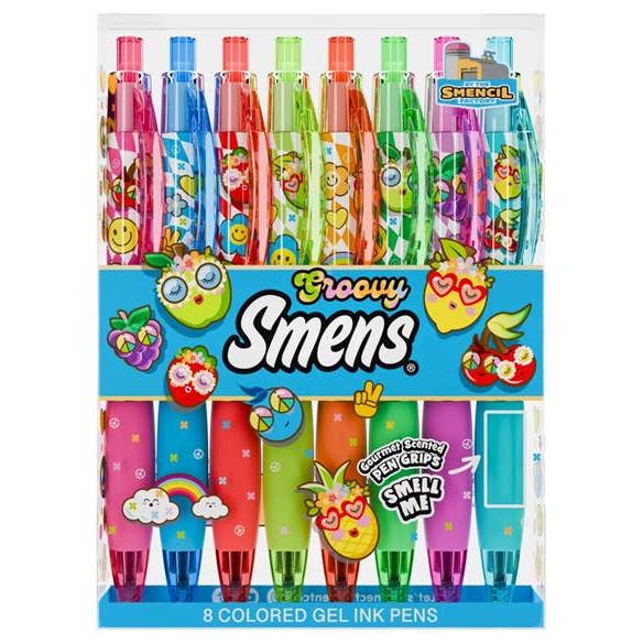 Scentco, Inc - Wholesale Pen - Groovy Gel Smens Set of 8 - Scented Grip Pens