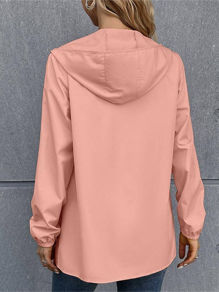 HIDDENBRAND - Wholesale Jacket - Women's - Zippered hooded jacket lightweight outdoor waterproof jacket13