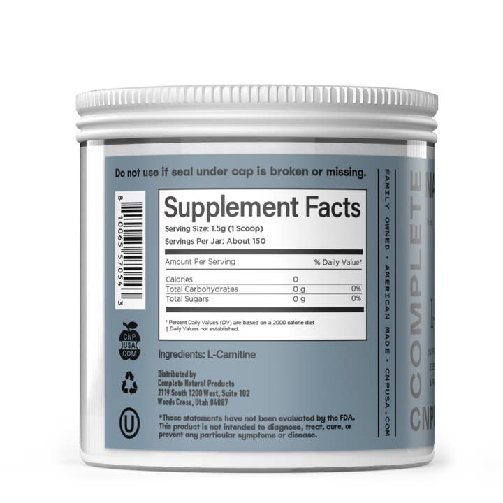 Complete Natural Products - Wholesale Protein/Superfood Powder - L-Carnitine Powder