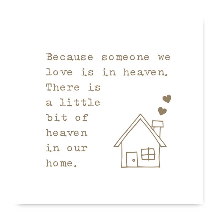 Carte Parce que quelqu'un que nous aimons est au paradis pour la vente par Deliart.co.uk