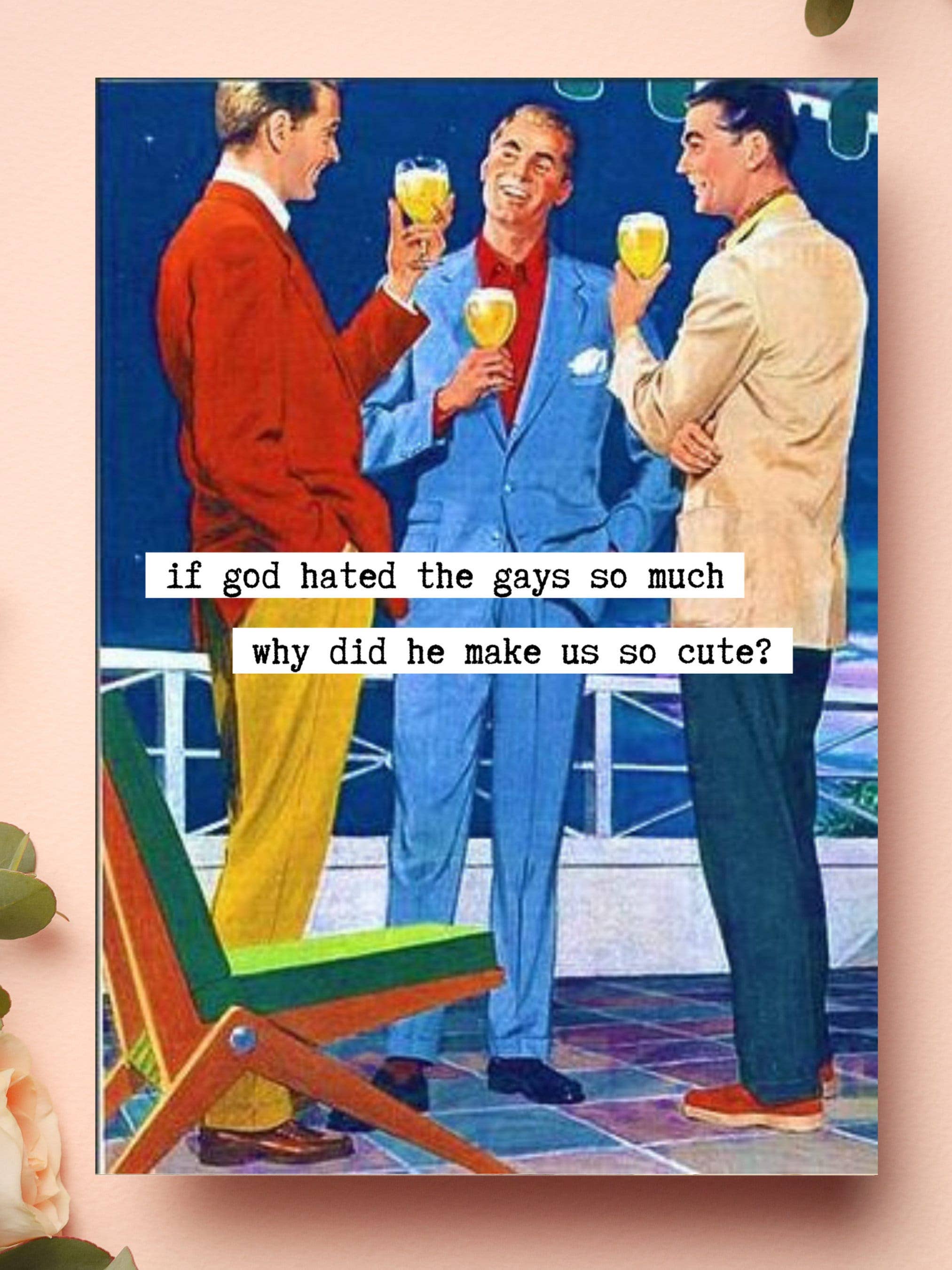 TwistedGoods - Wholesale Verjaardagskaartje - Waarom zijn homo's zo schattig als God een hekel heeft aan de LGBTQ Gay Pride MCM-kaart1