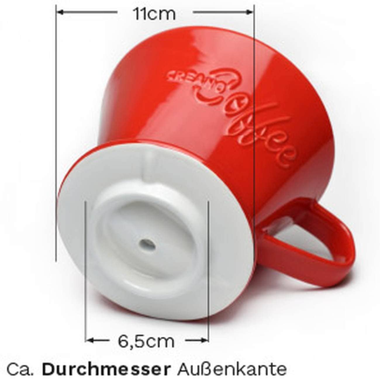 Creano - Wholesale Coffee Filter - Coffee filter porcelain red4