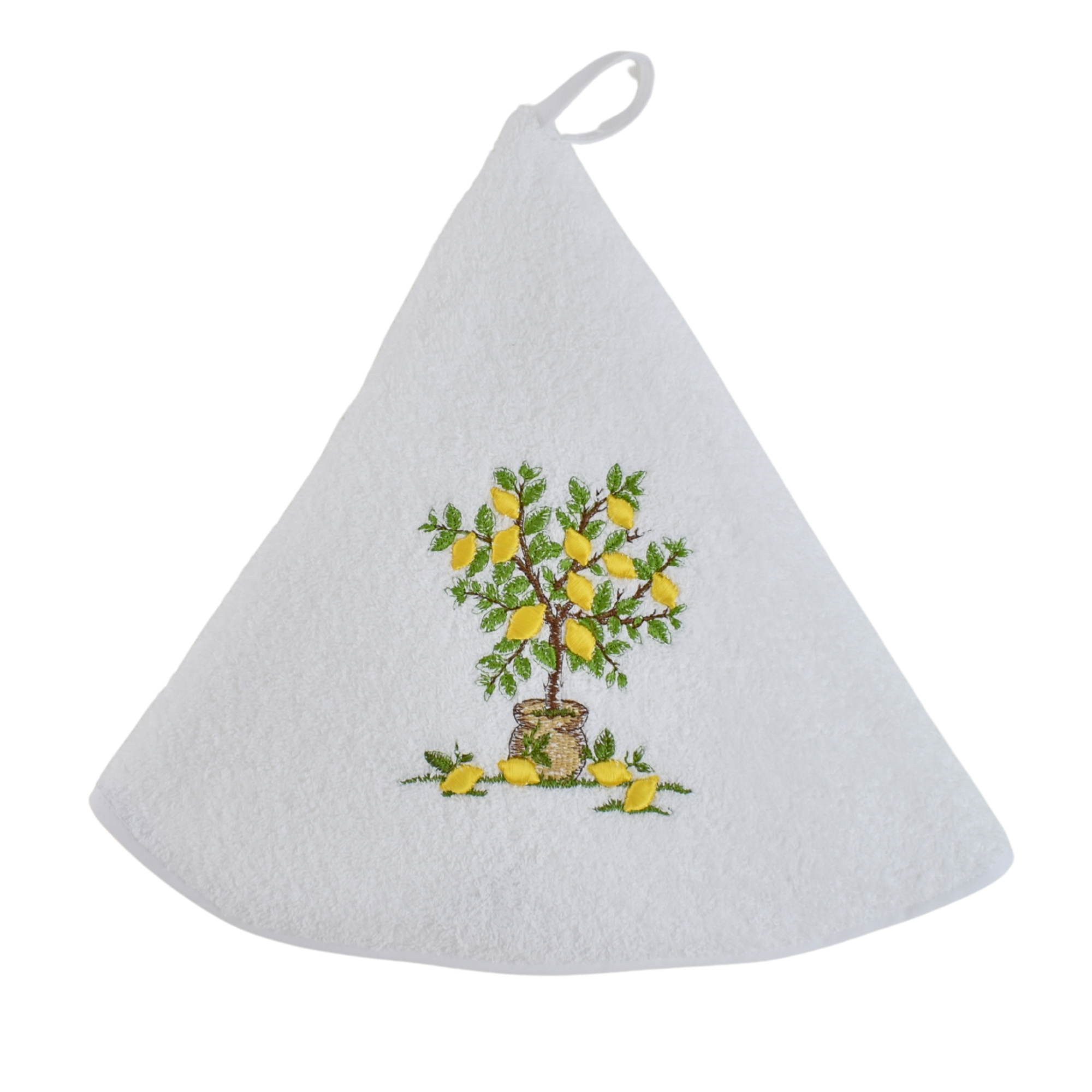 Nordlinen - Wholesale Hand Towel - Lemon Embroidered Round Cotton Hand Towel – Gift & Home Use1