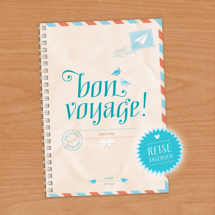 BON VOYAGE! / Travel Journal, Reisetagebuch Din A5 für den Großhandel von eau de collage