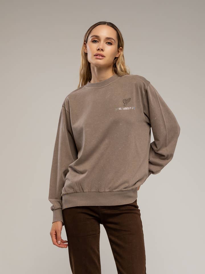 Faded effect sweatshirt for wholesale by Tantra