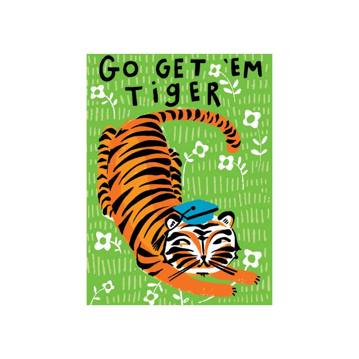 Go get 'em tiger - Graduation Greeting Card for wholesale by GreatArrow Graphics