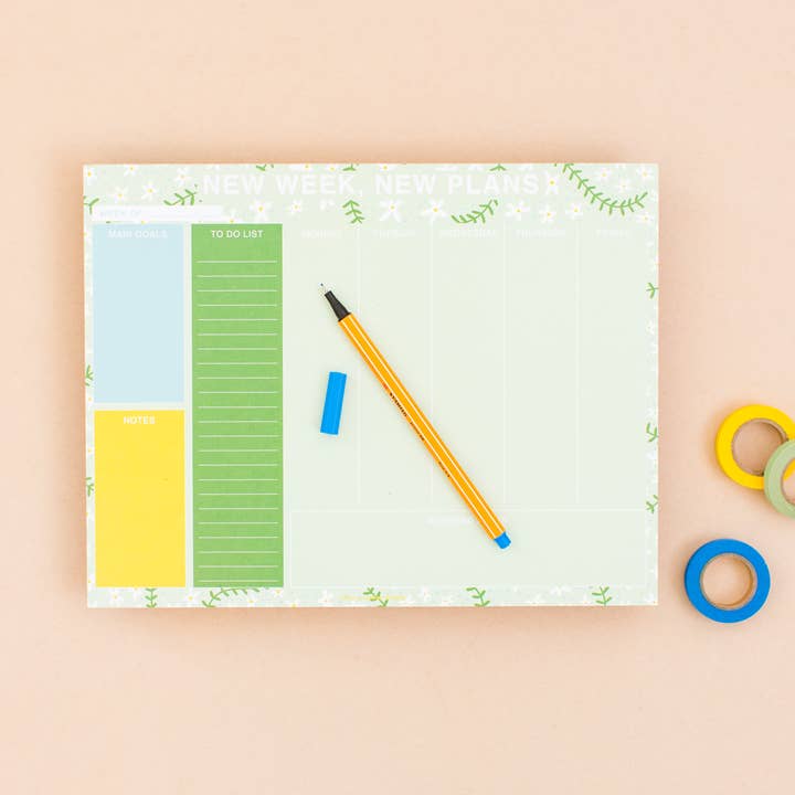 New Week, New Plans — Notepad for wholesale by Little Lovelies Studio