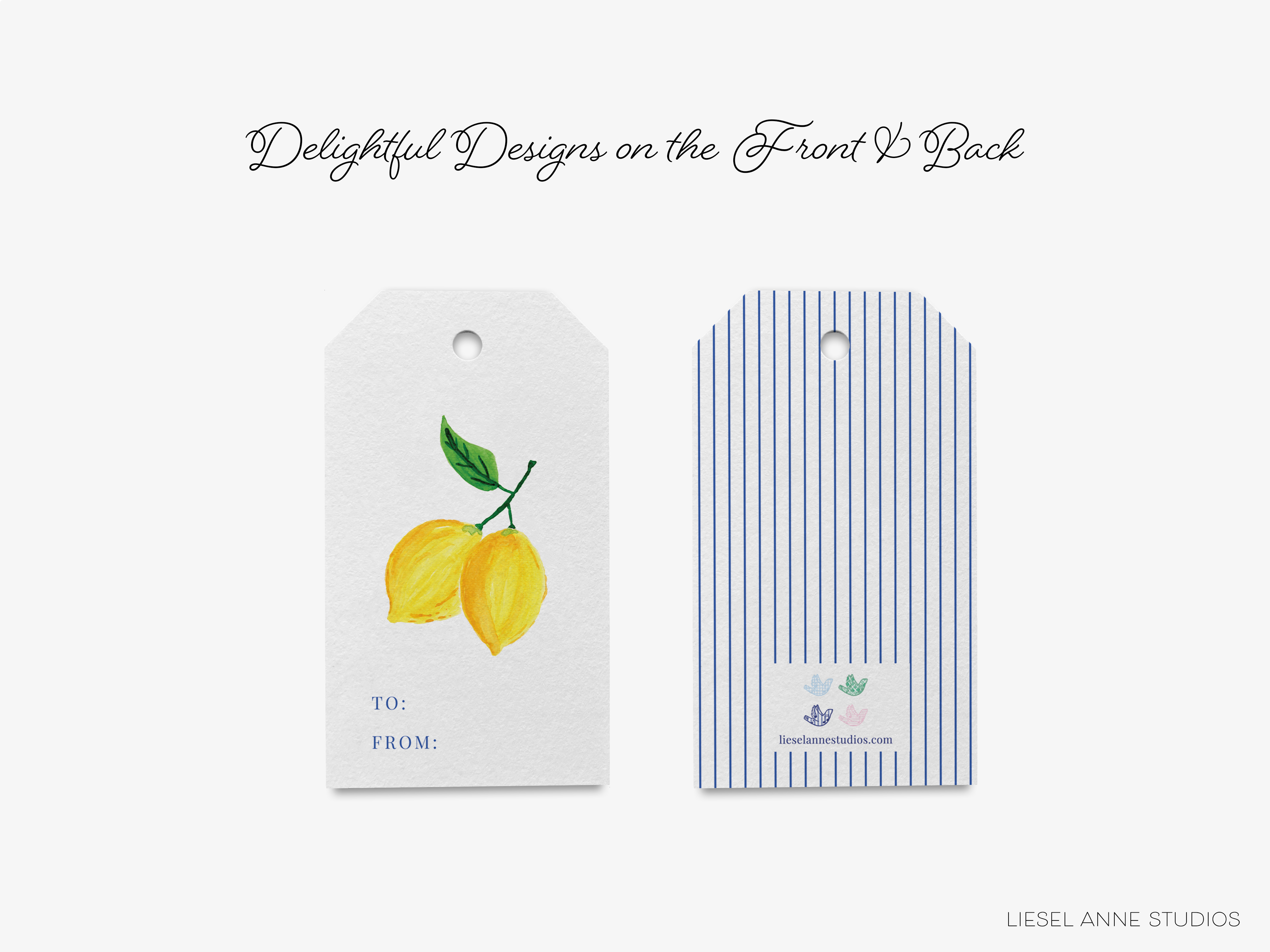 Liesel Anne Studios - Wholesale Gift Tag - Lemon Gift Tags [Sets of 8]1