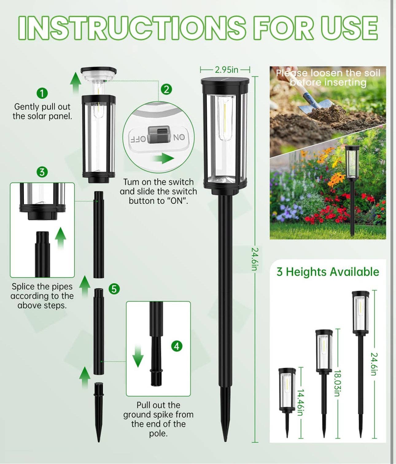 OutdoorSolarOutlet - Wholesale Outdoor/Lawn Light - SmartYard 15 Lumen Bright Solar Lights Outdoor Pathway Lights Waterproof IP65, Auto On/Off 4 Pack3