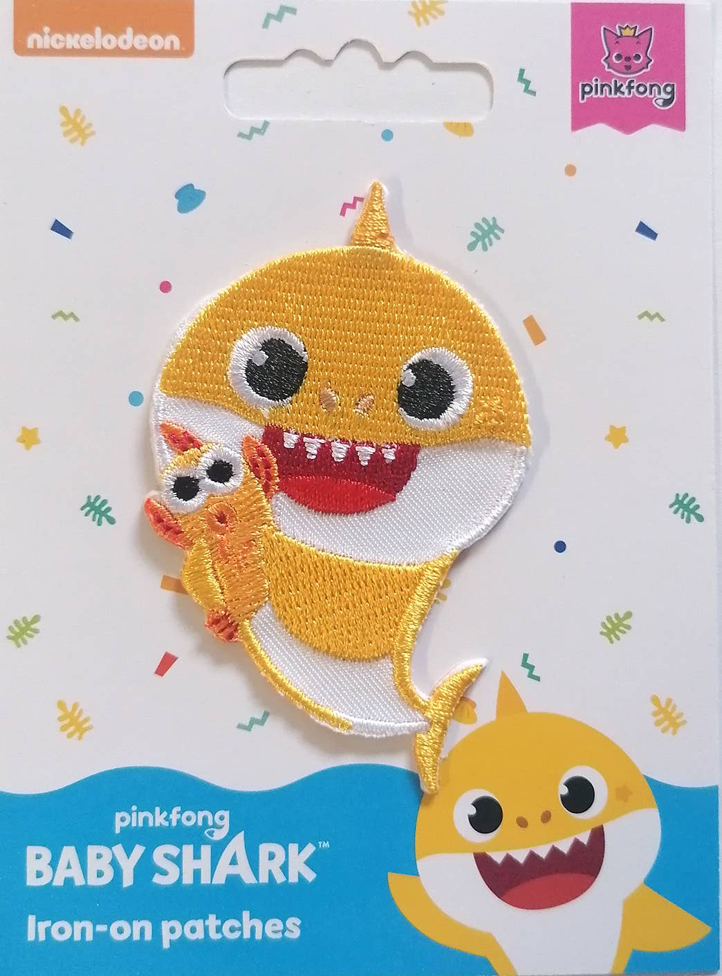 yellows Iron-on patch - shark animal children 1 for wholesale on Faire1
