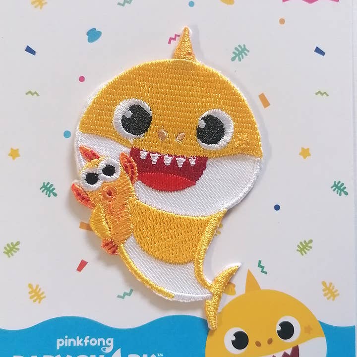 yellows Iron-on patch - shark animal children 1 for wholesale on Faire1