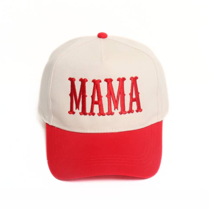 David And Young - Wholesale Baseball Cap - Women's - MAMA Embroidery 5 Panel Two Tone Cap