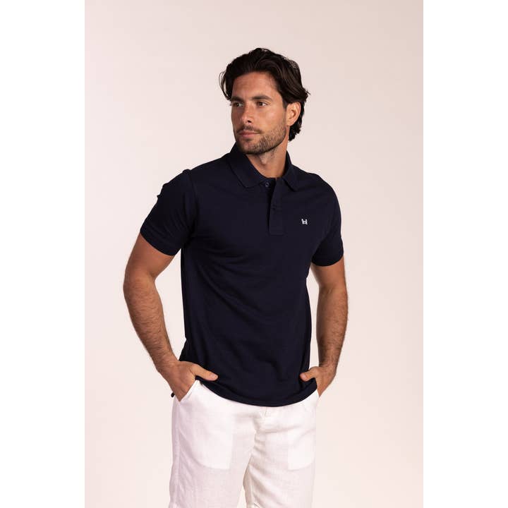 Marinblå Kortärmad Bas-Piké för wholesale av Custi Mikelo: Made in Spain