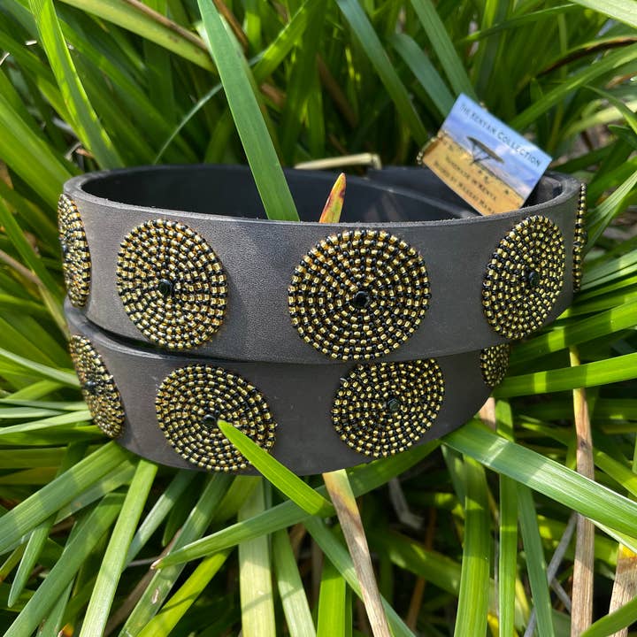 TKC Gold Disc Belt 1 1/2 Wide for wholesale by The Kenyan Collection Inc. dba TKC Inc