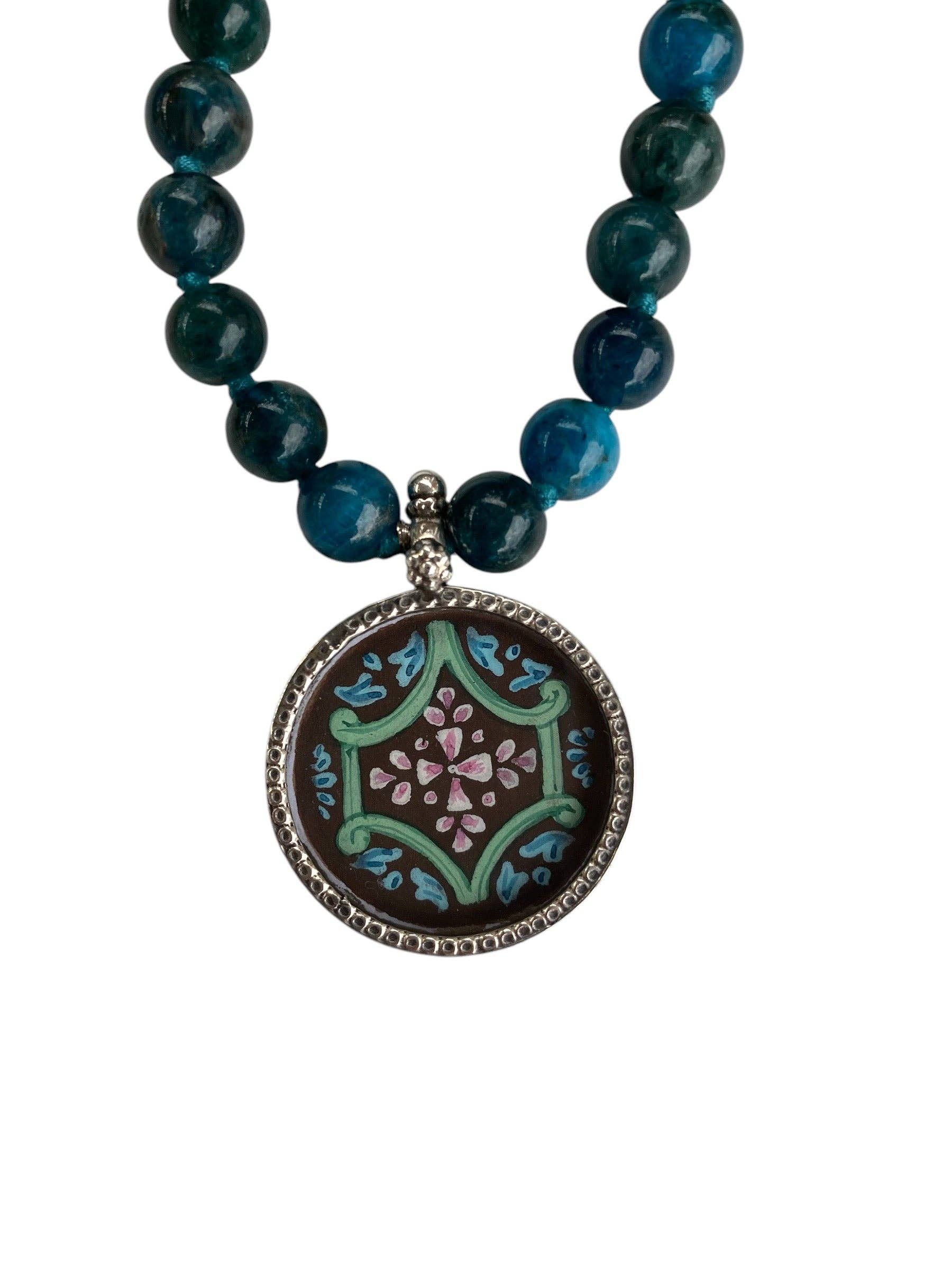 Jen Stock Mindful Designs - Wholesale Pendant/Charm Necklace - Block Print Beaded Necklaces50