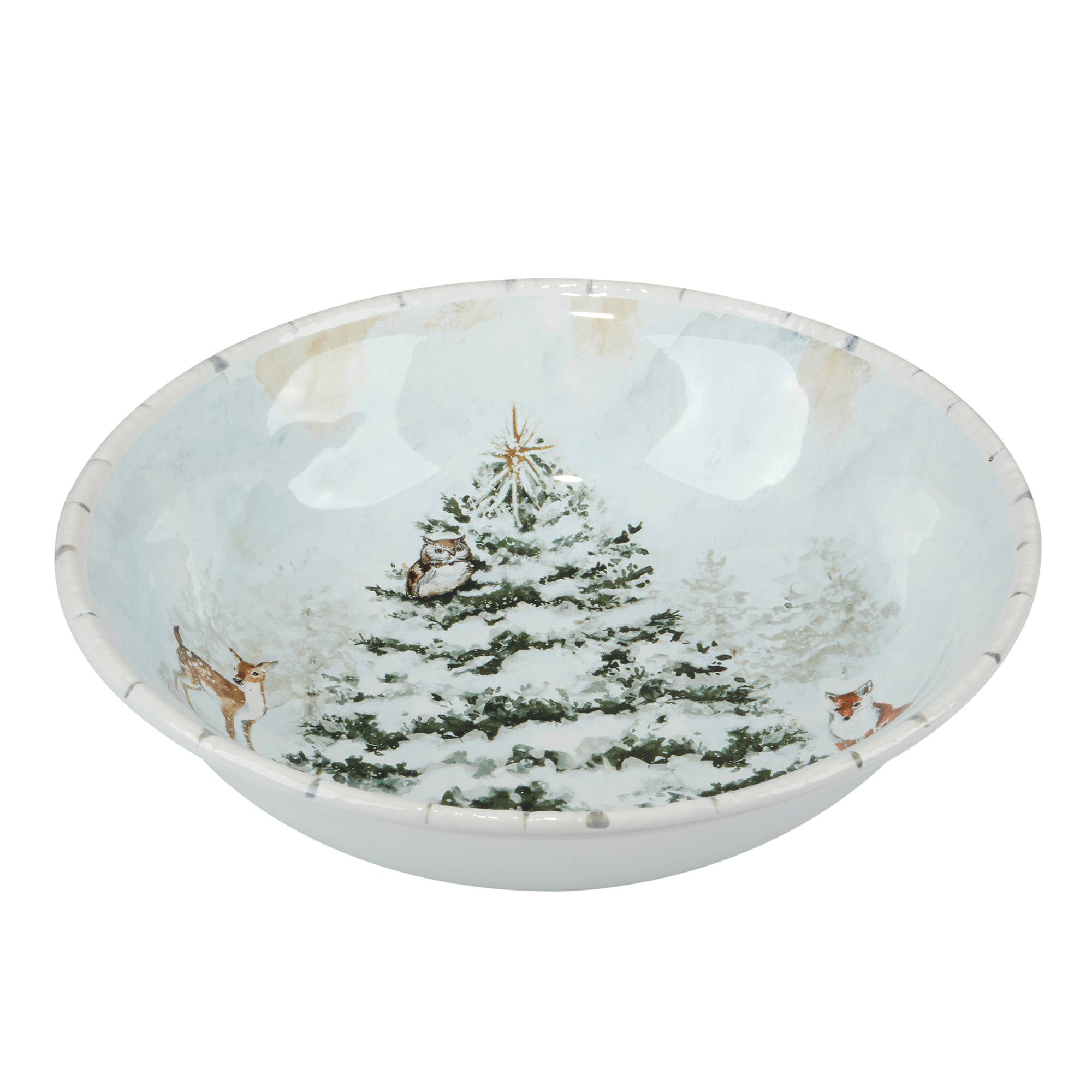 Certified International - Wholesale Serve Bowl - Winter's Frost Christmas Serving/Pasta 13in x 3in3
