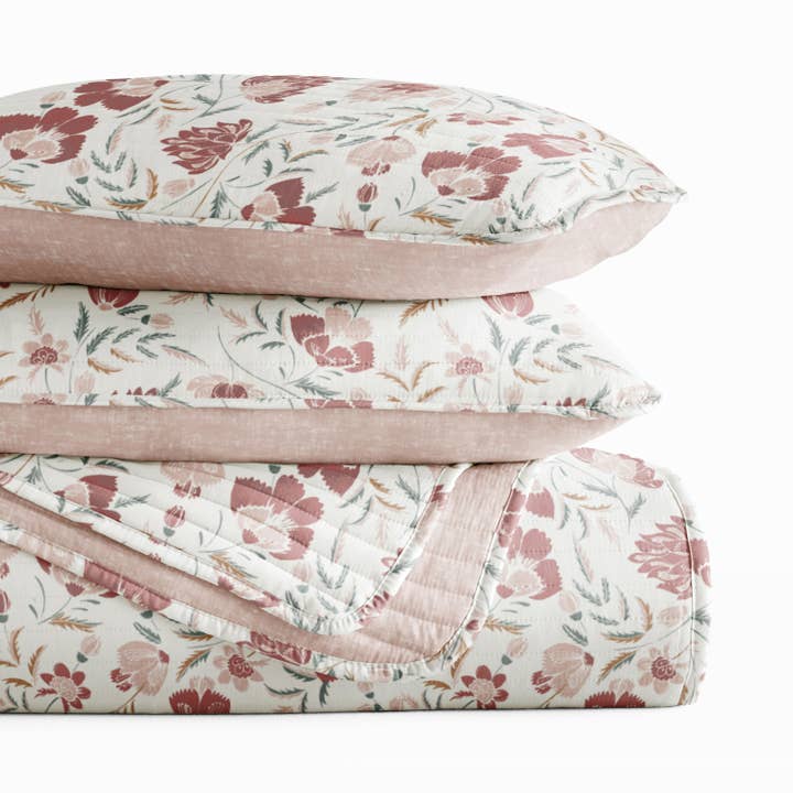ienjoy Home - Vente Courtepointe - Ensemble de couette réversible à motifs jacobins français toutes saisons17