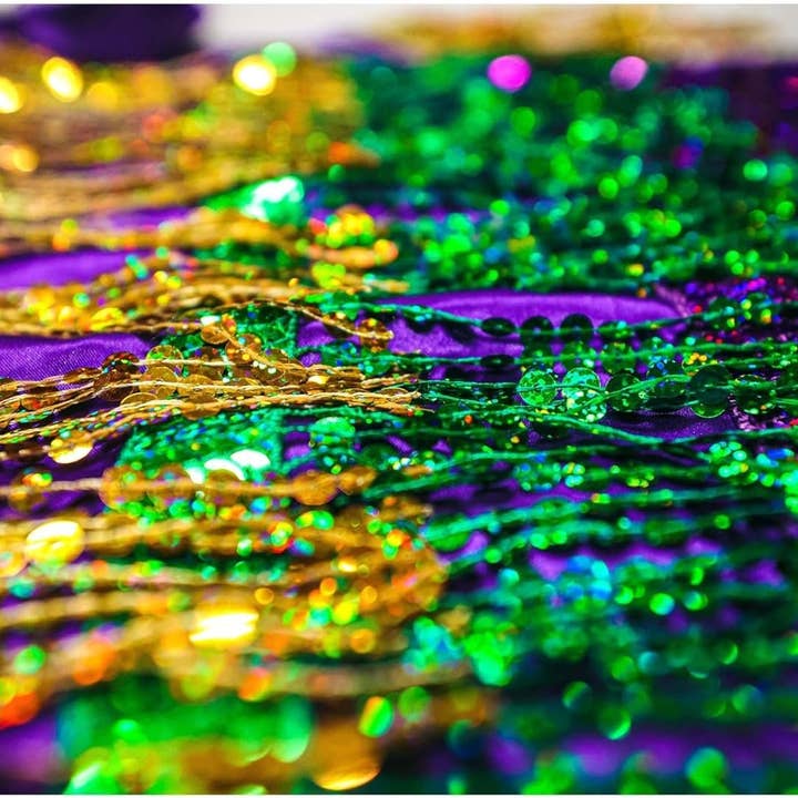 The Mardi Gras Krewe - Wholesale Skirt - Women's - Mardi Gras Outfit for Women Sequin Skirt, Purple Green & Gold Sequin Skirt