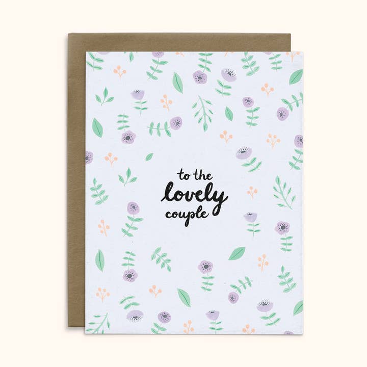To the Lovely Couple Card for wholesale by Katie Pea Studio