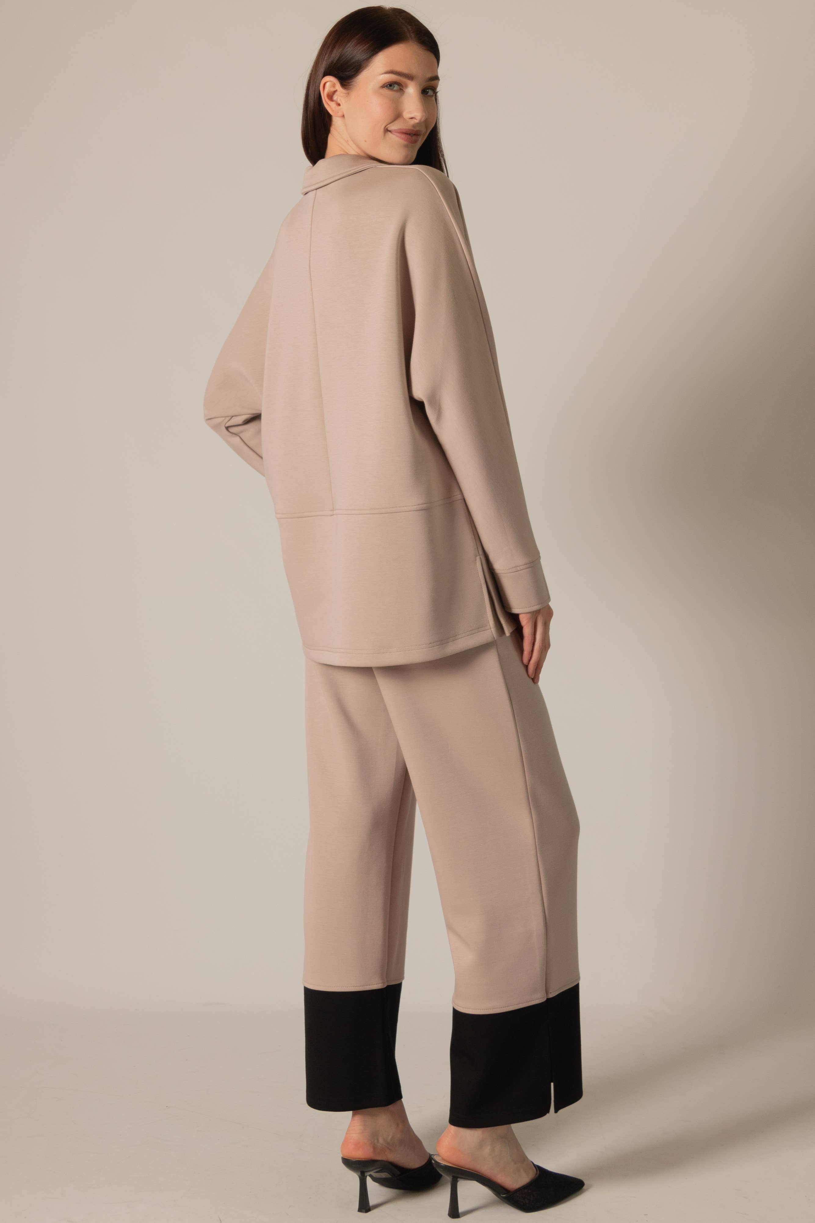 P. CILL - Wholesale T-Shirt - Women's - P. CILL Butter Modal Collared Long Sleeve Top5