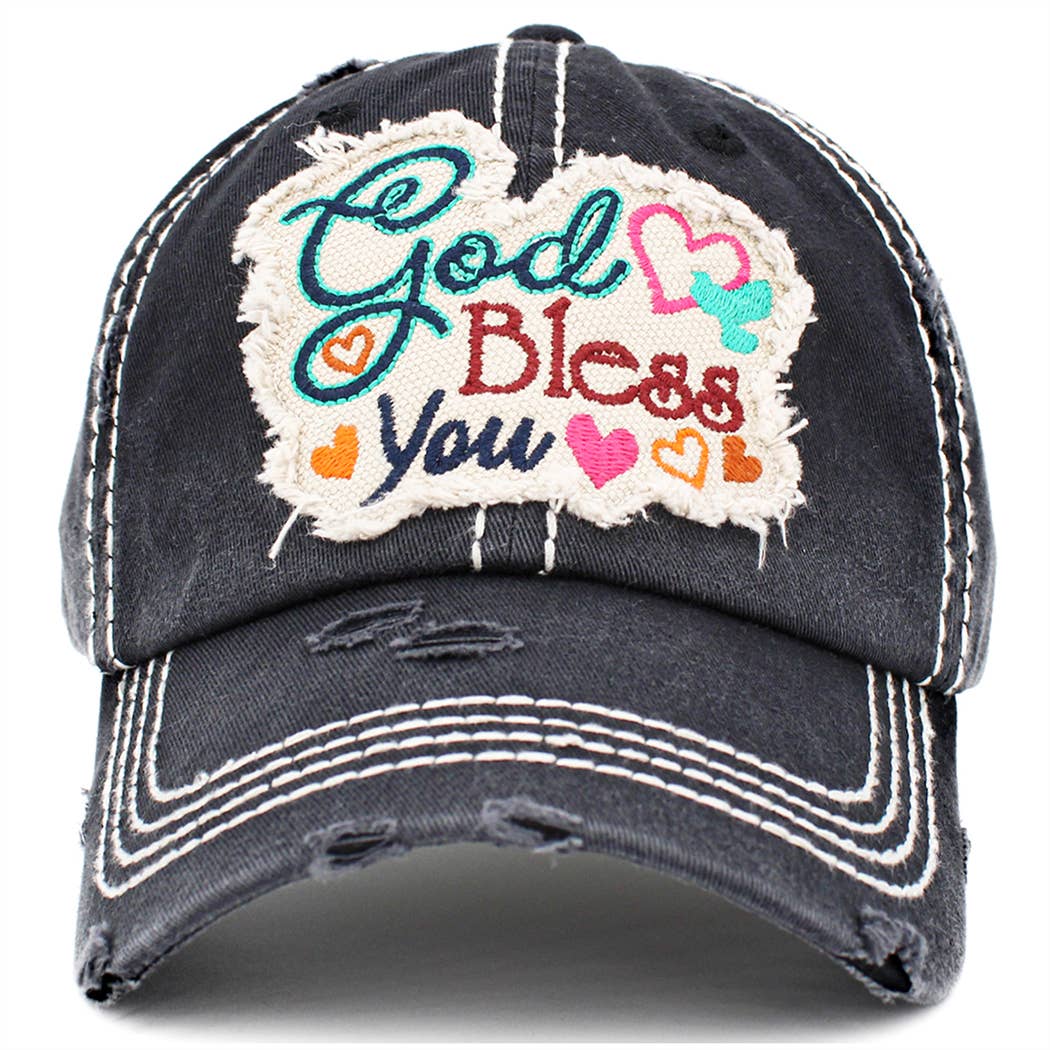 Your Fashion Wholesale - Wholesale Baseball Cap - Women's - God Bless You Hat0