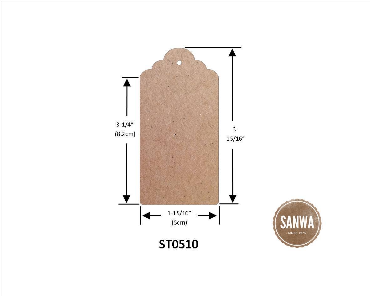 Sanwacraft – wholesale Presentetikett – Naturliga bruna hängande etiketter i kraftpapper - 500 st/fp1