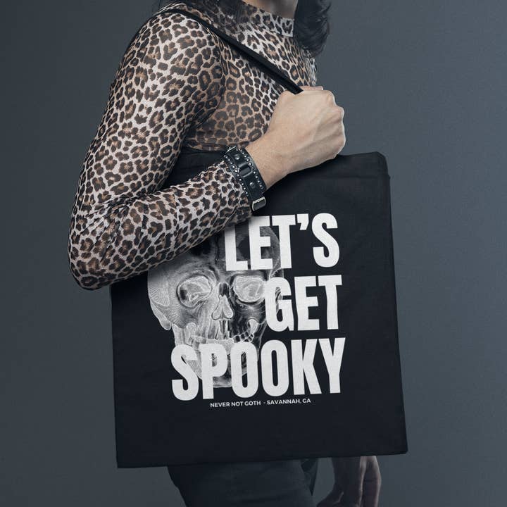 Get Spooky Cotton Canvas Tote Bag for wholesale by Never Not Goth