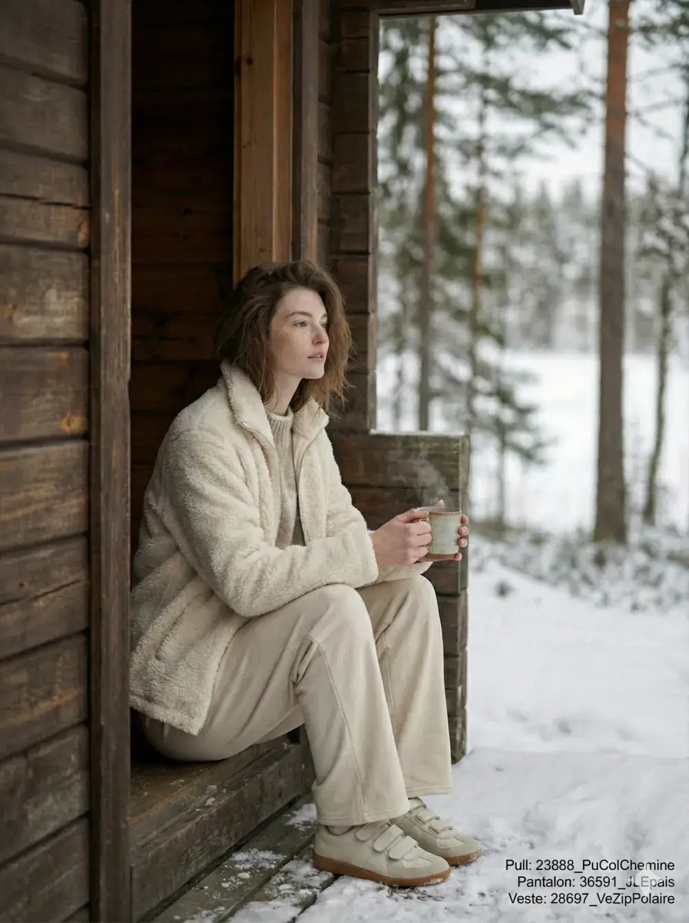 Mimi & Gogo - Wholesale Pants - Women's - Wide cotton thick joggers @36591_JLEpais14