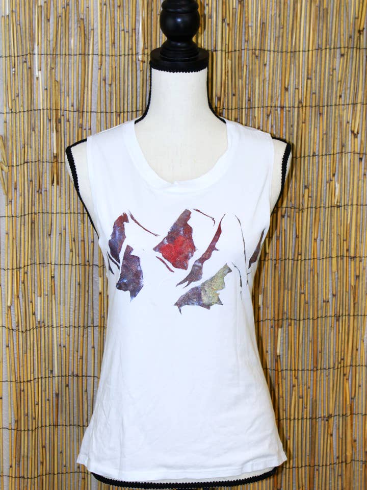 Mountains Hand Painted Women's Muscle Tank for wholesale by Third Wolf Designs
