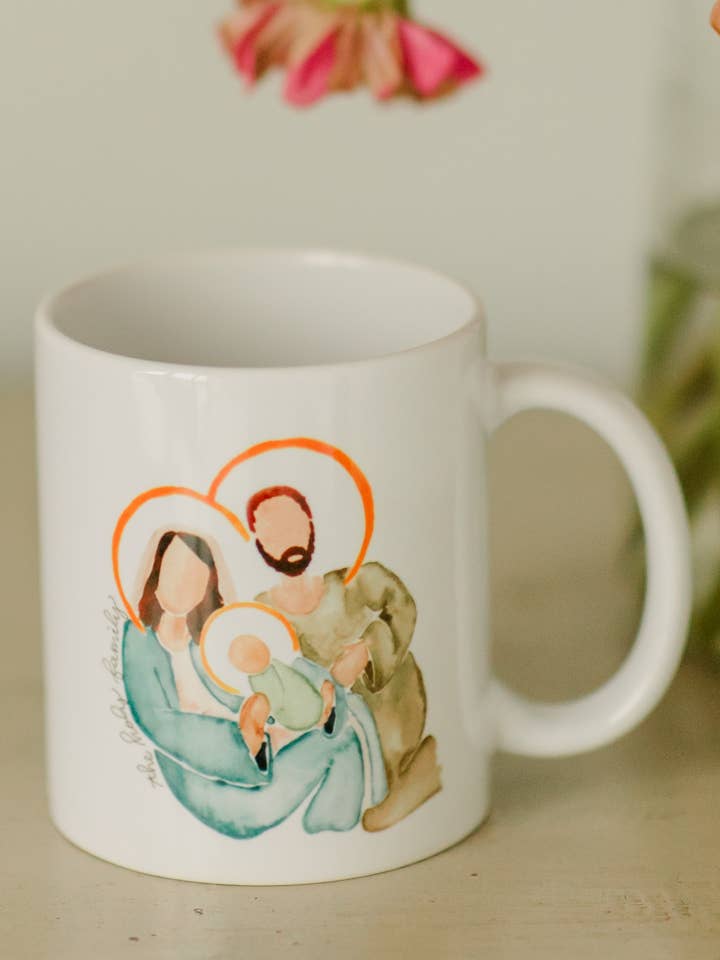 Tasse „Heilige Familie“ für den Großhandel von Emily S Pitre Art