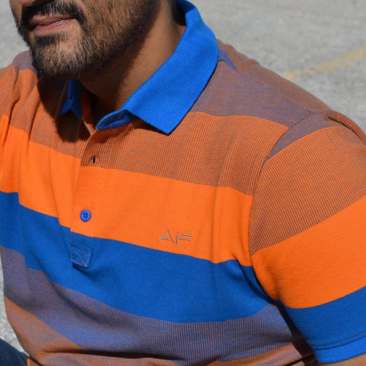 Camisa polo masculina listrada por atacado de Andrea Febres