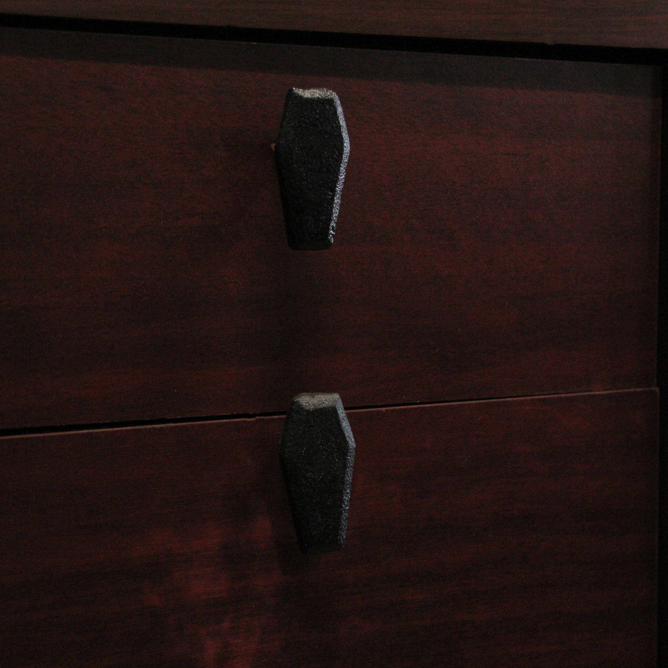 Zeckos – Großhandel Griff/Handgriff – Sarggriffe aus Gusseisen, gotisch, Schwarz, 6-teiliges Set5