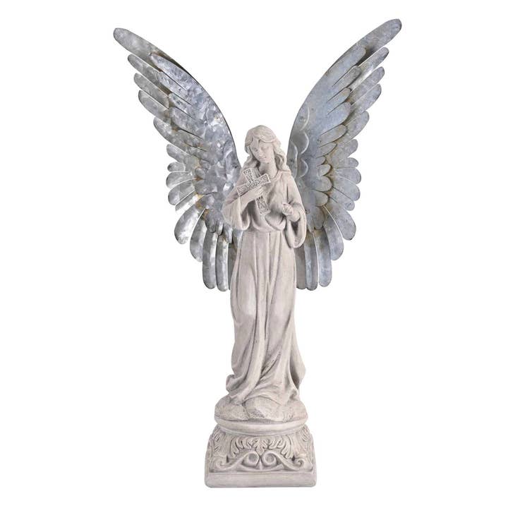 Angel Figurine Cross Detachable Wings for wholesale by Cottage Garden