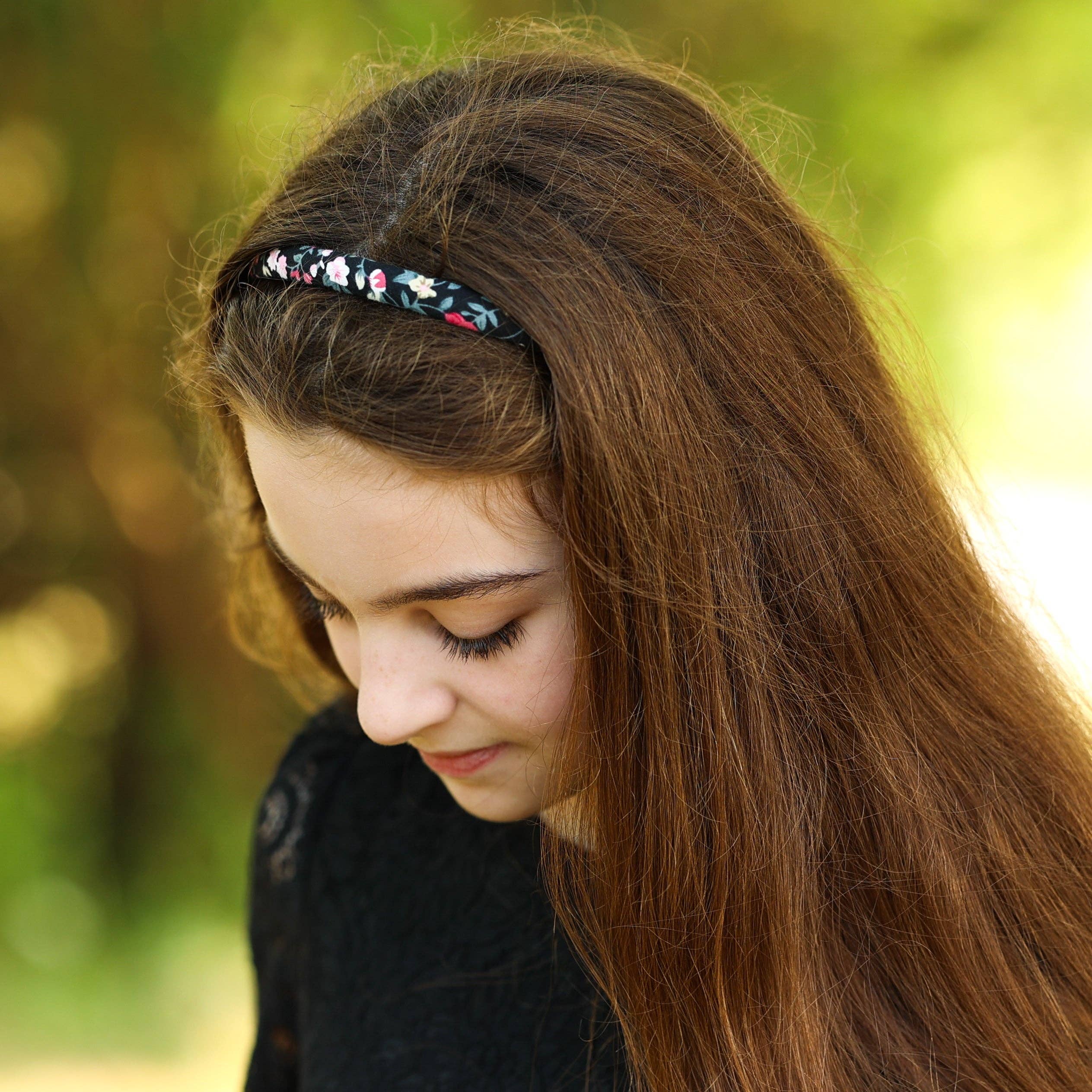 Frog Sac - Vente Serre-tête – enfant - Bandeau fin à fleurs - Accessoires pour cheveux antidérapants pour enfants24