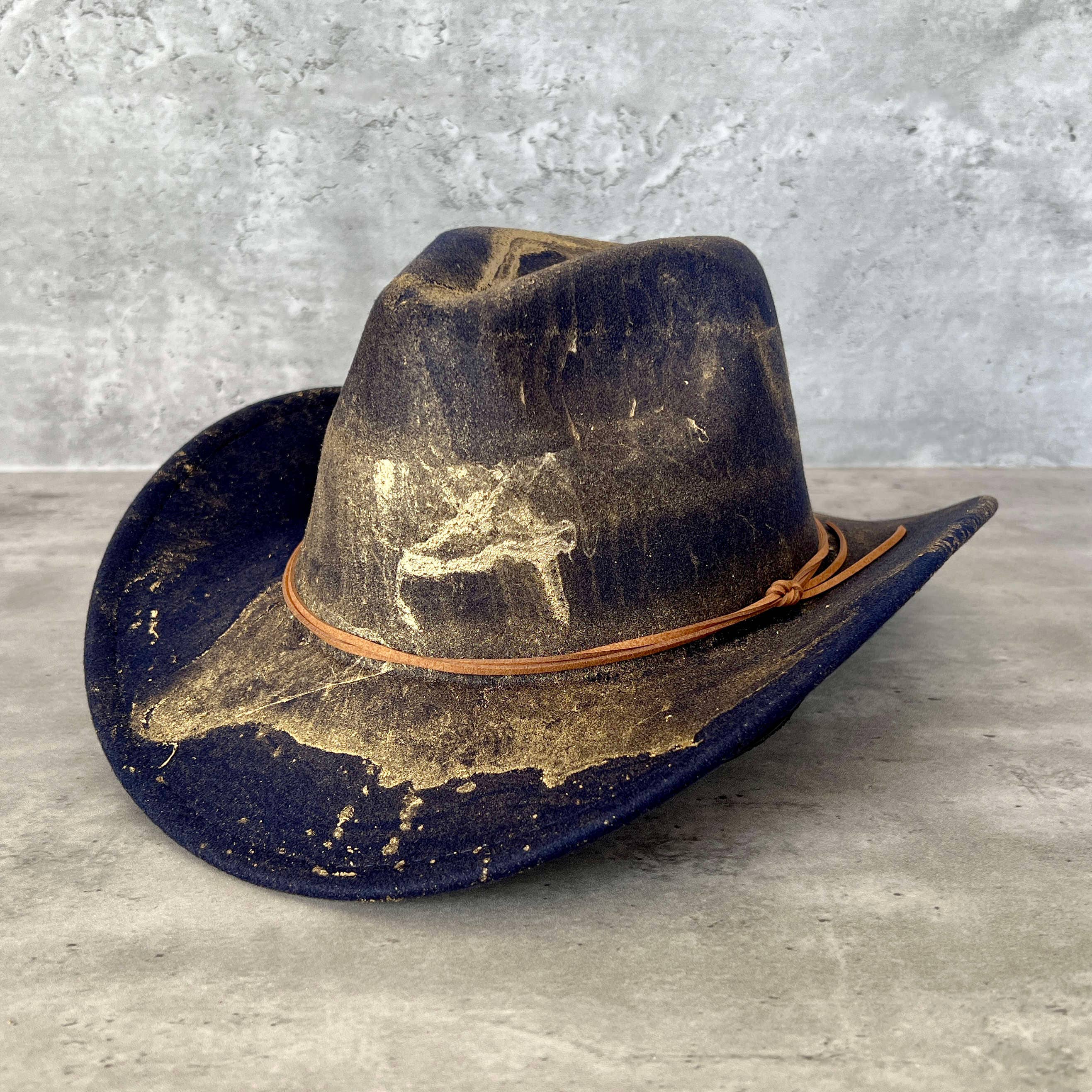 Nymf by Collette - Wholesale Cowboy Hat - Women's - Gold Marbled Felt Cowboy Hat0