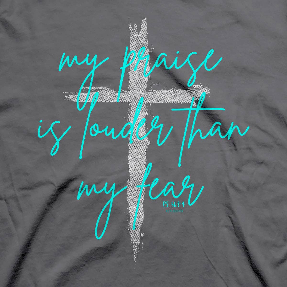 Charcoal Kerusso Womens T-Shirt Praise Is Louder for wholesale on Faire2