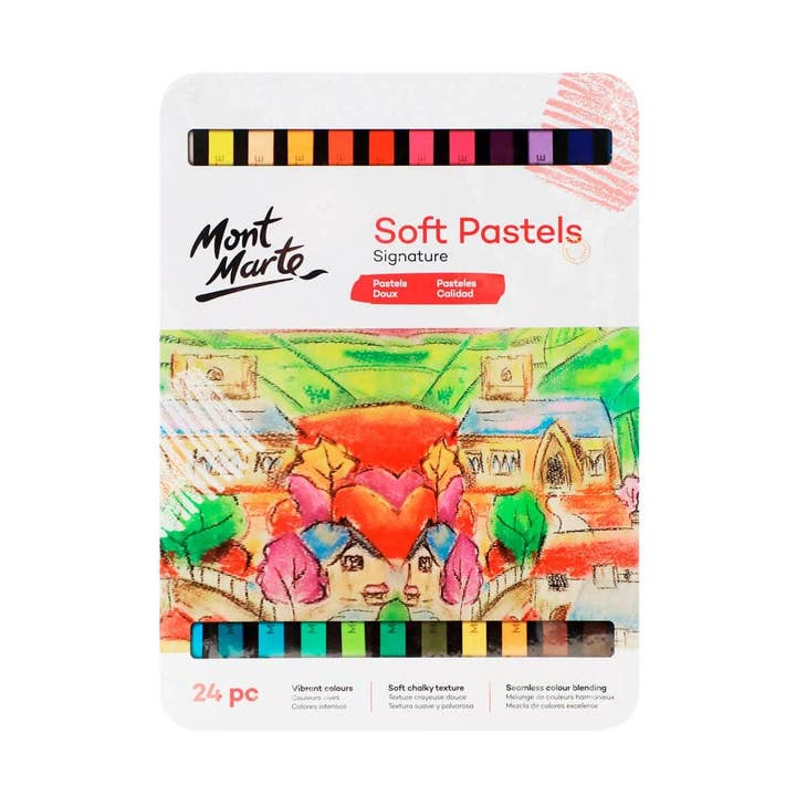 Soft Pastels in Tin Box Signature 24pc for wholesale by Mont Marte Usa, Inc.