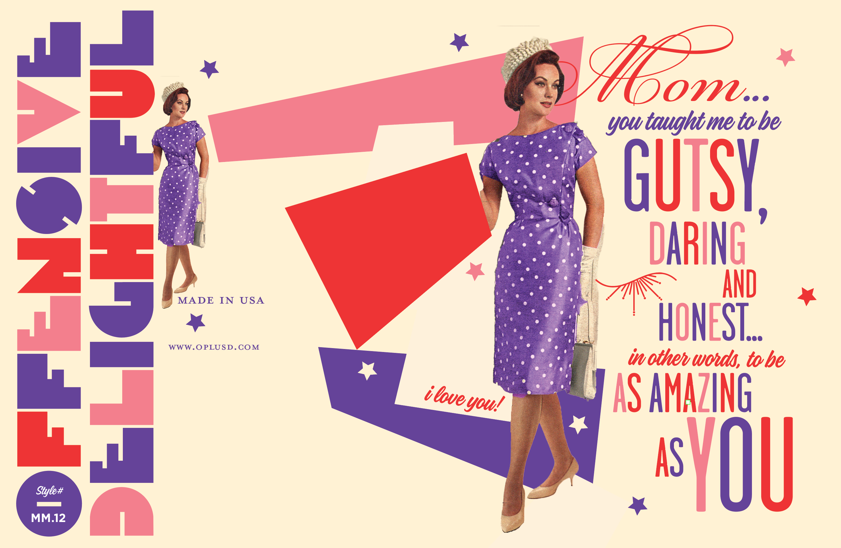 offensivedelightful - Vente Carte pour la fête des Mères - Carte de fête des mères GUTSY MOM4