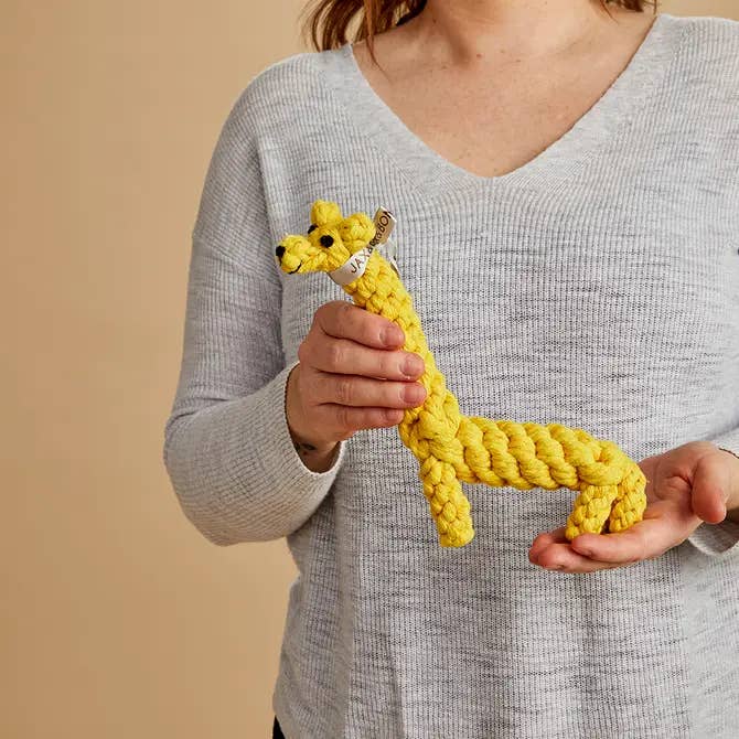 Jax & Bones - Wholesale Pet Rope Toy - Dog - Giraffe Rope Dog Toy (Small - 7")