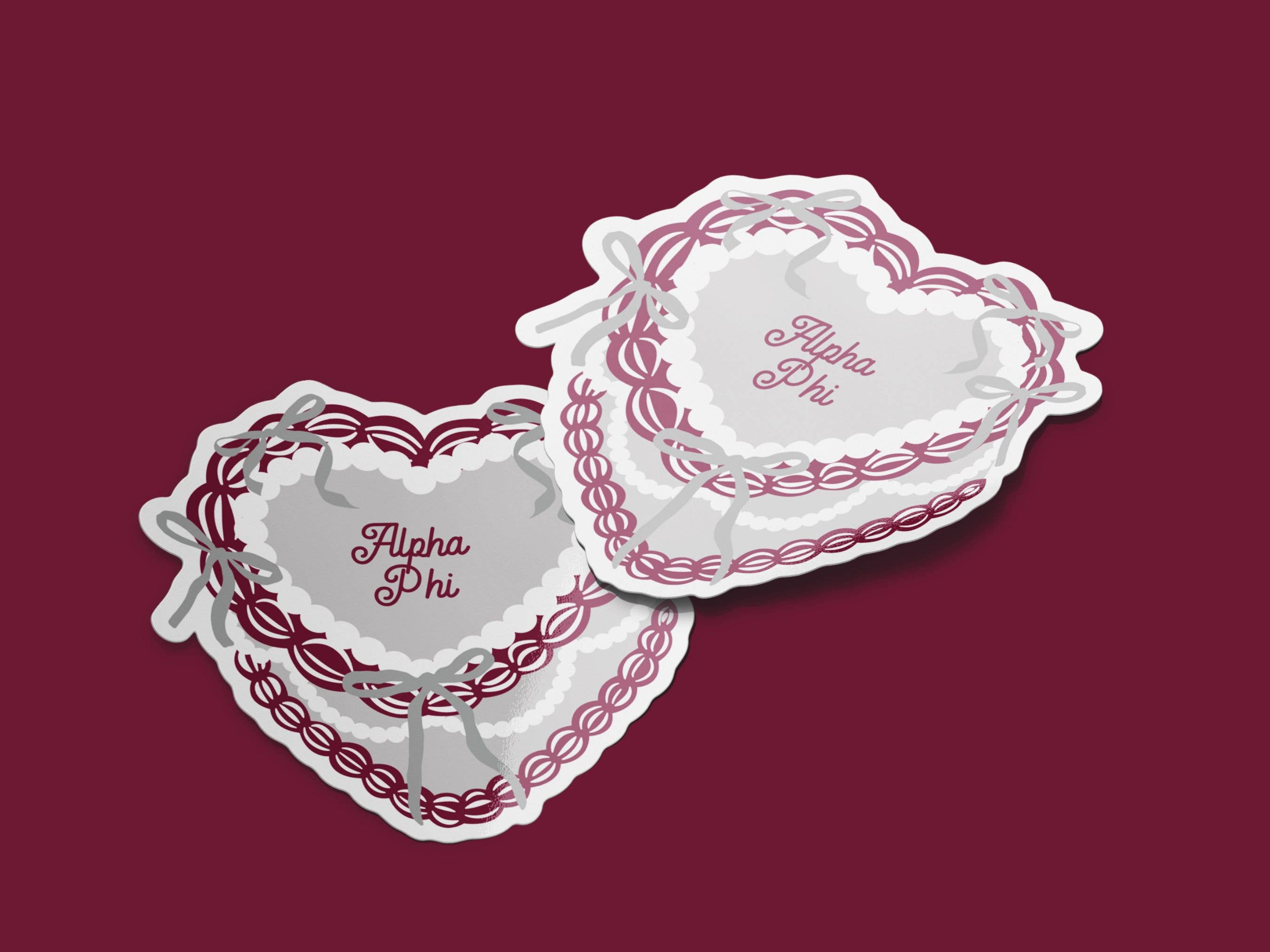Aspen and Lark - Wholesale Sticker - Alpha Phi Sticker - Cake0