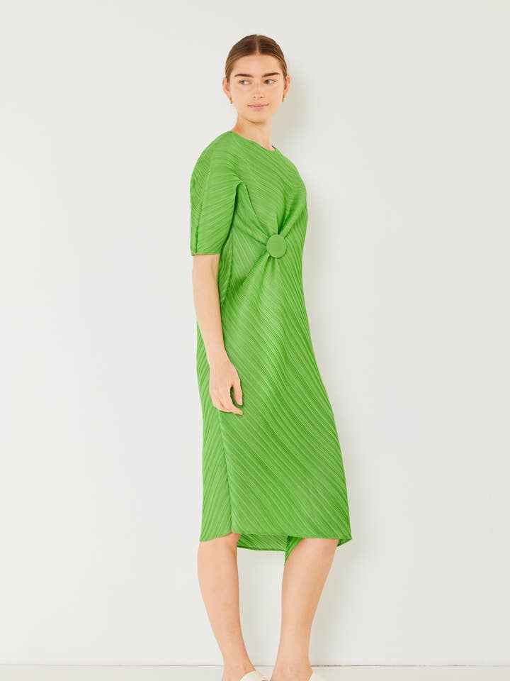 Pleated dolman sleeve dress_D03BT-Fun Green for wholesale by MARINA WEST SWIM