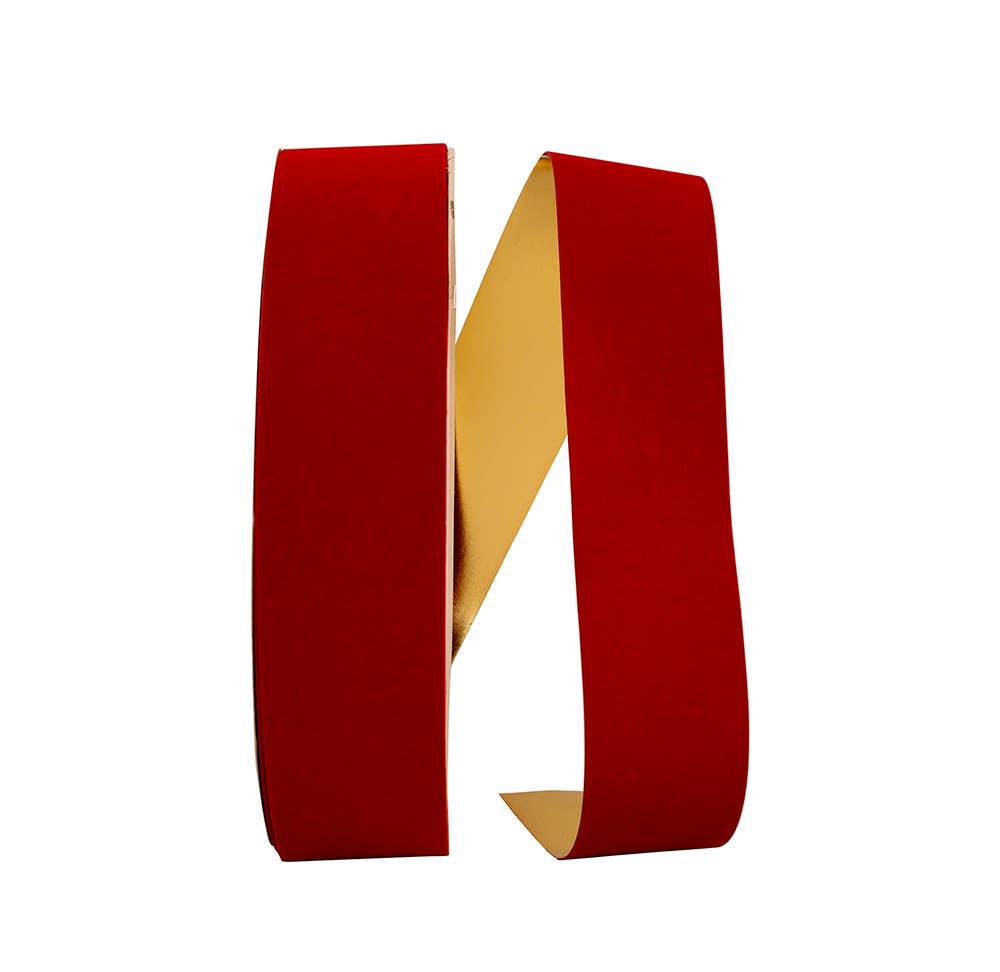 RELIANT RIBBON - Wholesale Ribbon - Gift Wrapping - Velvet Gold Back Polypro0